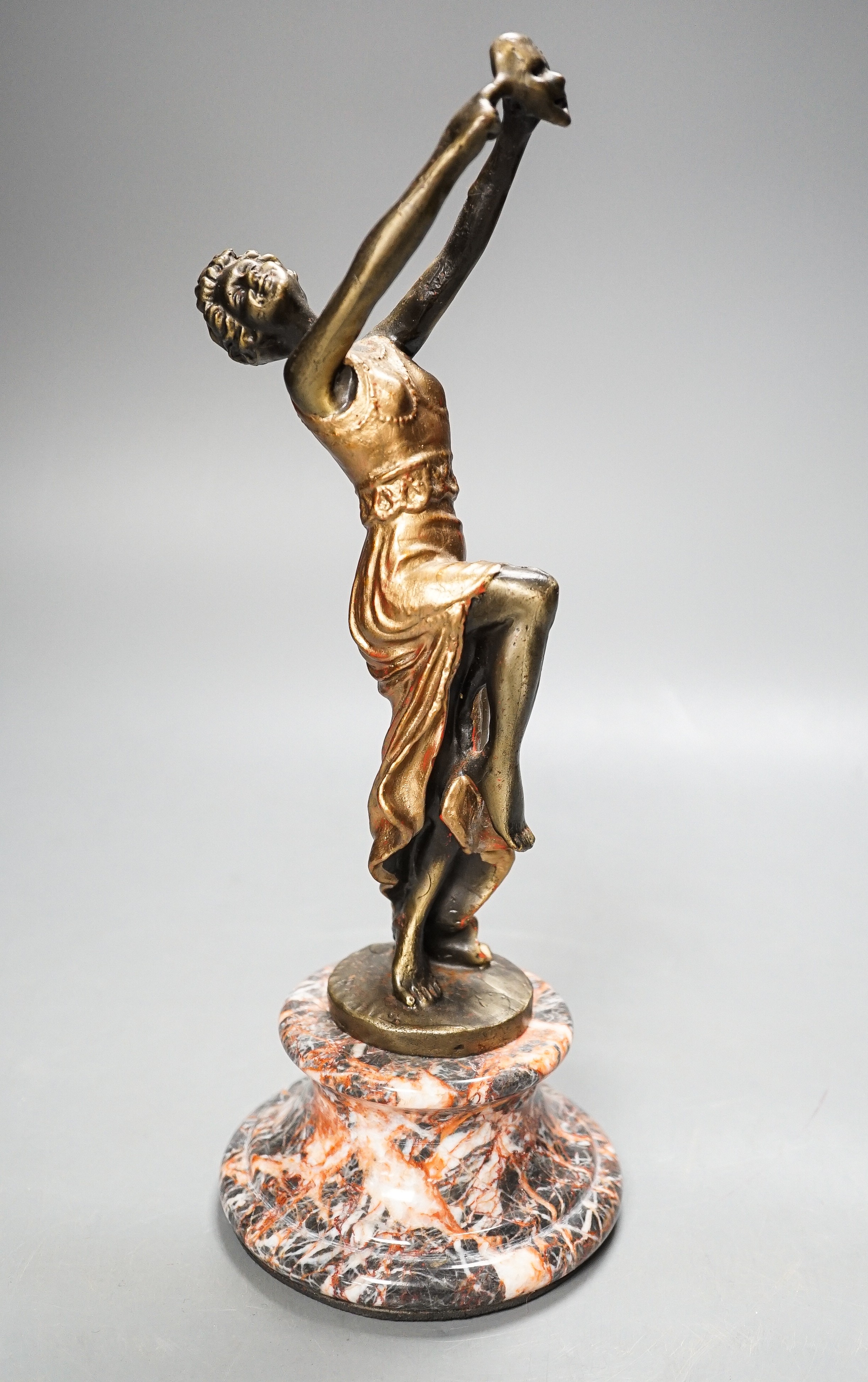 An Art Deco style bronze female figure, 28cm